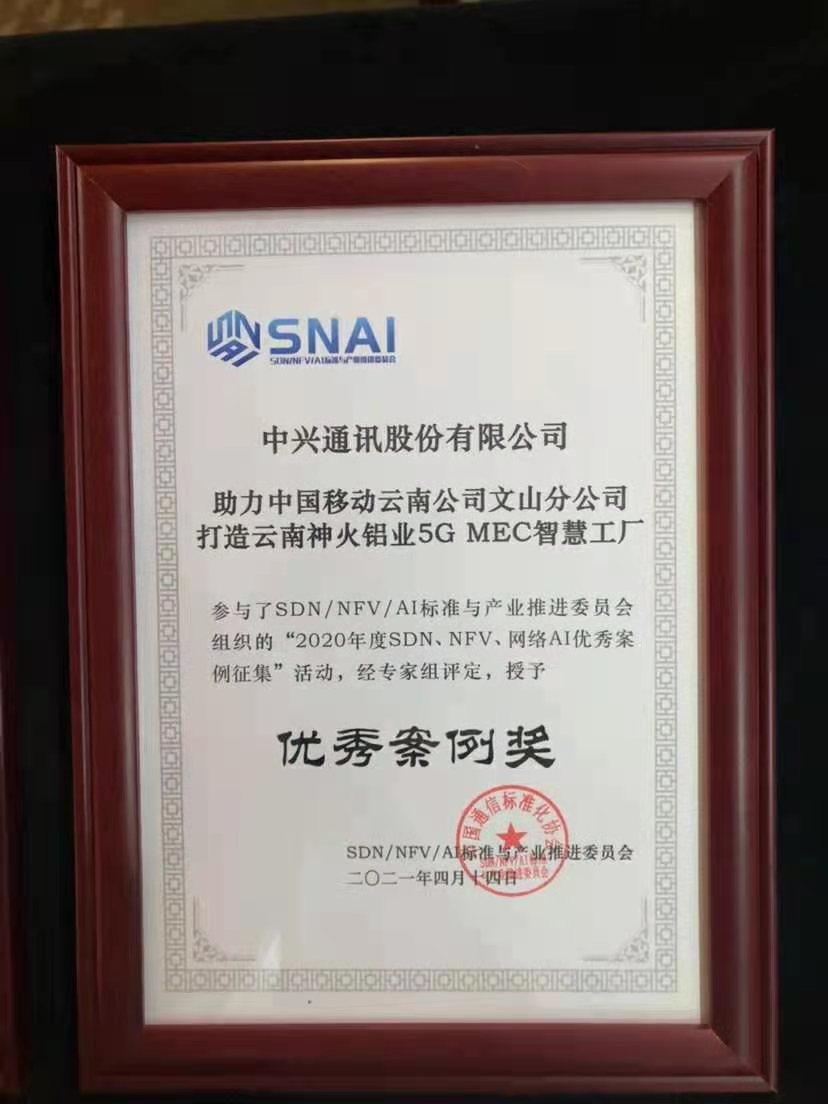 中興通訊榮獲2020年度SDN、NFV、網絡AI優秀案例獎，引領技術創新