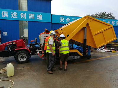 拖拉式噴漿車助力安徽池州基建，預(yù)拌混凝土應(yīng)用再添高效新選擇